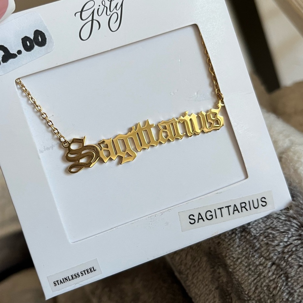 Gold Sagittarius Necklace
